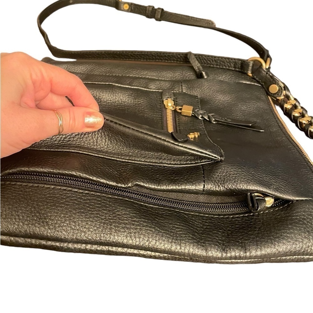 Elliott Luca black leather crossbody - Picture 6 of 9
